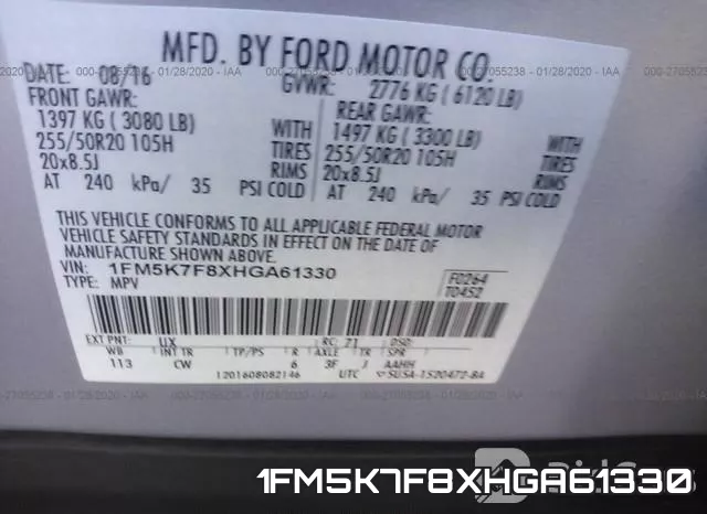 1FM5K7F8XHGA61330 фото 8