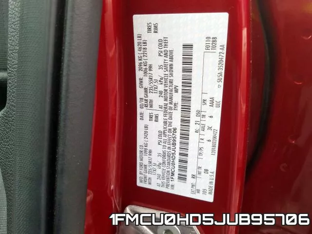 1FMCU0HD5JUB95706 фото 2