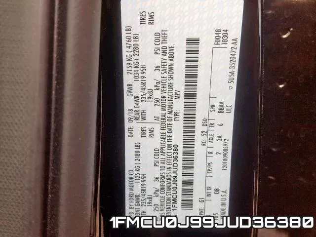 1FMCU0J99JUD36380 фото 2