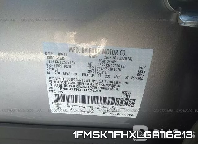 1FMSK7FHXLGA76213 фото 9
