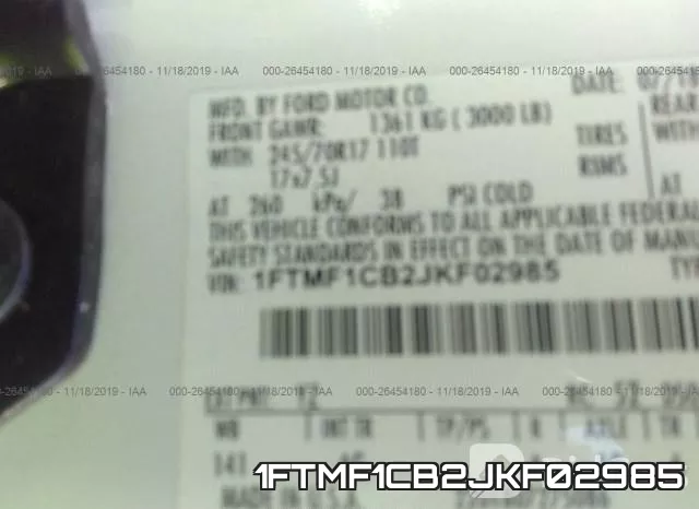 1FTMF1CB2JKF02985 фото 10
