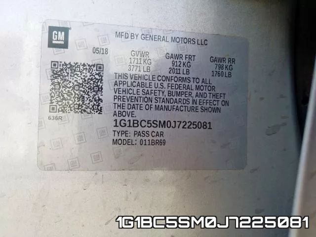 1G1BC5SM0J7225081 фото 2