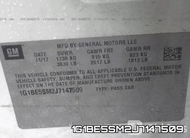 1G1BE5SM2J7147509 фото 9