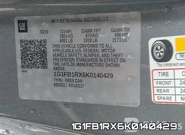 1G1FB1RX6K0140429 фото 9
