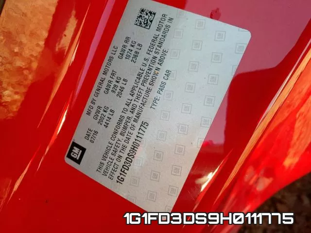 1G1FD3DS9H0111775 фото 2