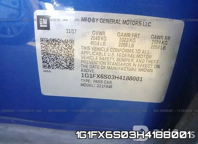 1G1FX6S03H4188001 фото 8