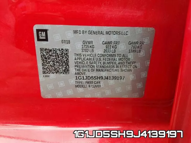 1G1JD5SH9J4139197 фото 2