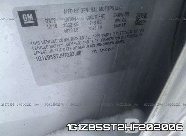1G1ZB5ST2HF202006 фото 8
