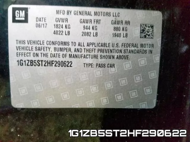 1G1ZB5ST2HF290622 фото 2