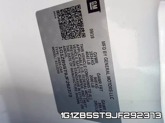 1G1ZB5ST9JF292373 фото 2
