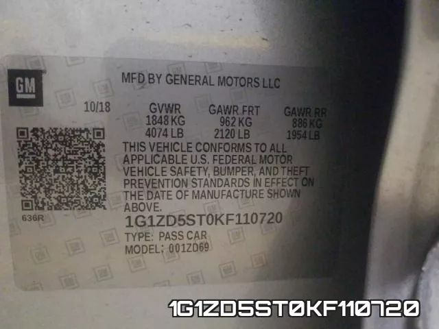 1G1ZD5ST0KF110720 фото 2