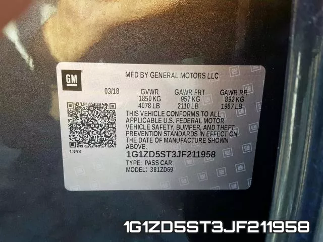 1G1ZD5ST3JF211958 фото 2
