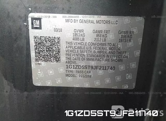 1G1ZD5ST9JF211740 фото 9