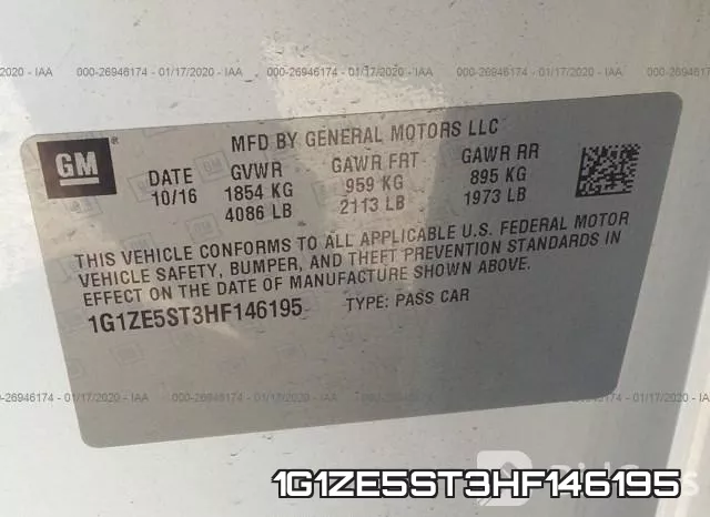 1G1ZE5ST3HF146195 фото 8
