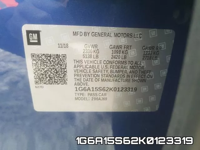 1G6A15S62K0123319 фото 2