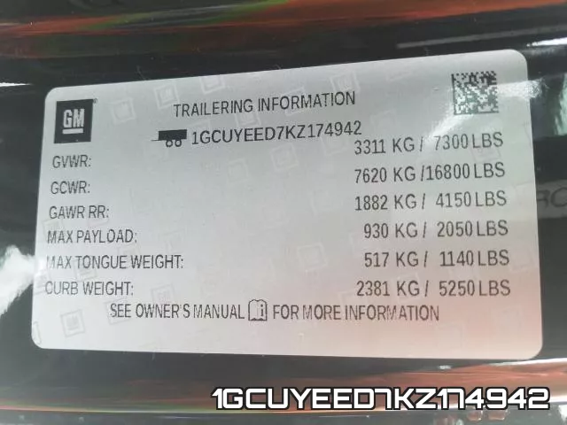 1GCUYEED7KZ174942 фото 2