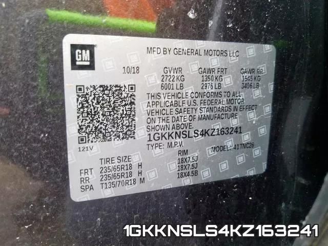 1GKKNSLS4KZ163241 фото 2