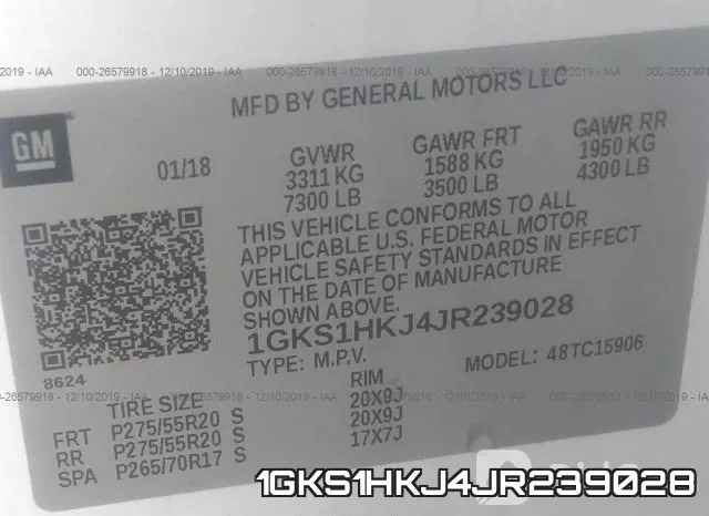 1GKS1HKJ4JR239028 фото 9