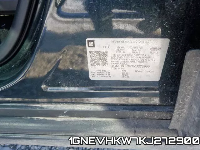 1GNEVHKW7KJ272900 фото 2