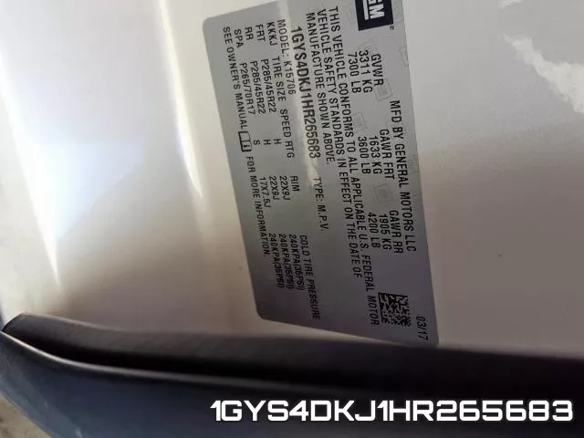 1GYS4DKJ1HR265683 фото 2