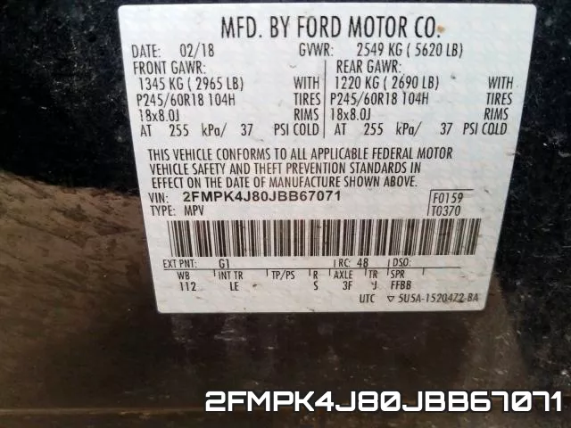 2FMPK4J80JBB67071 фото 2