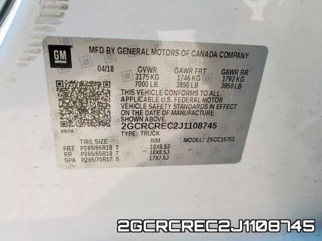 2GCRCREC2J1108745 фото 2