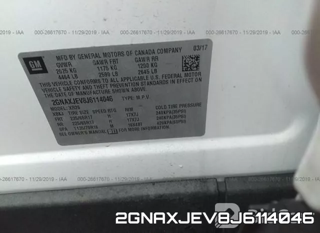 2GNAXJEV8J6114046 фото 6