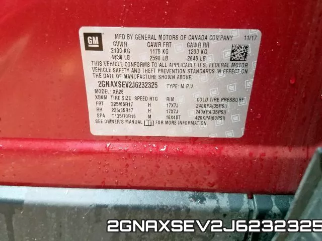 2GNAXSEV2J6232325 фото 2