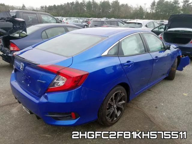2HGFC2F81KH575511 фото 5