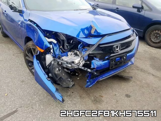 2HGFC2F81KH575511 фото 9