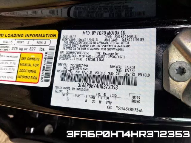 3FA6P0H74HR372353 фото 2