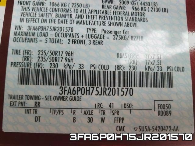 3FA6P0H75JR201570 фото 2
