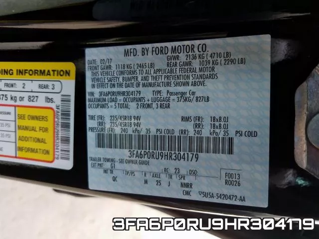 3FA6P0RU9HR304179 фото 2