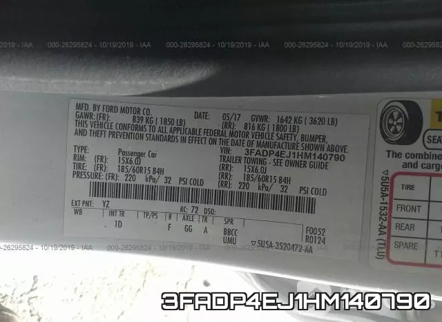 3FADP4EJ1HM140790 фото 9