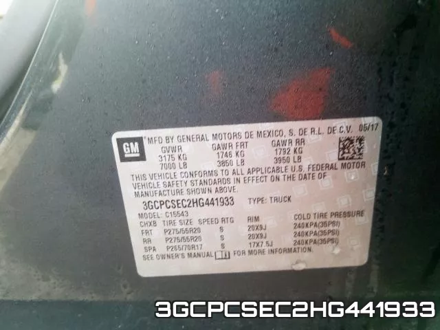 3GCPCSEC2HG441933 фото 2