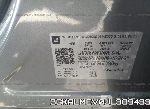3GKALMEV0JL389433 фото 10