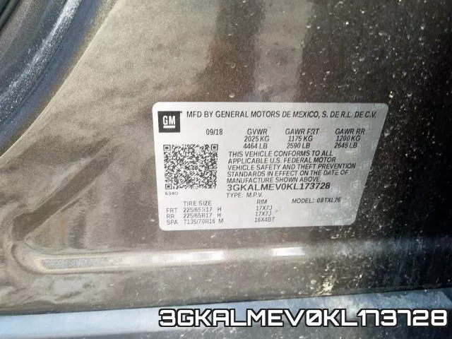 3GKALMEV0KL173728 фото 2