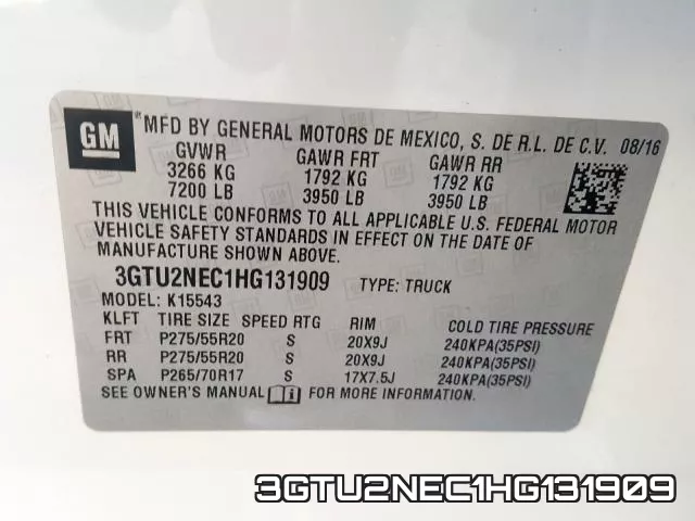 3GTU2NEC1HG131909 фото 2