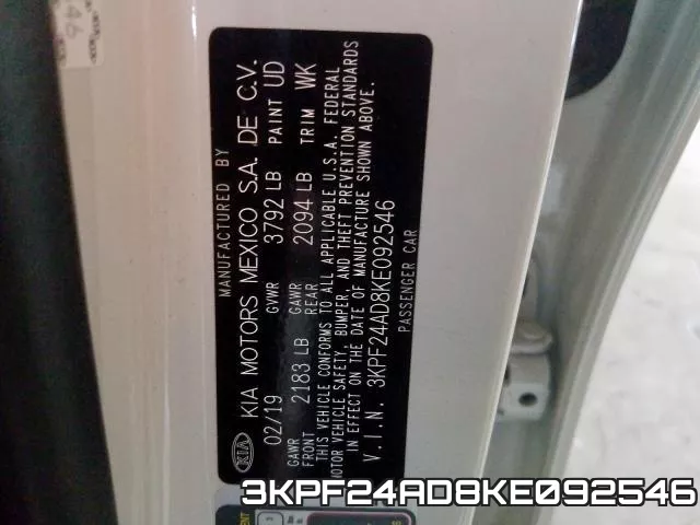 3KPF24AD8KE092546 фото 2
