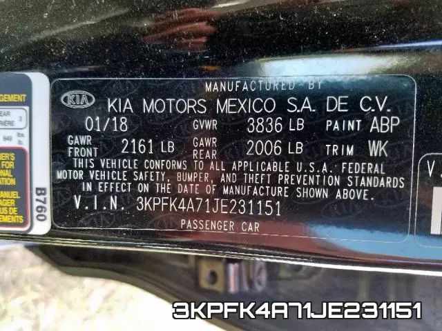 3KPFK4A71JE231151 фото 2