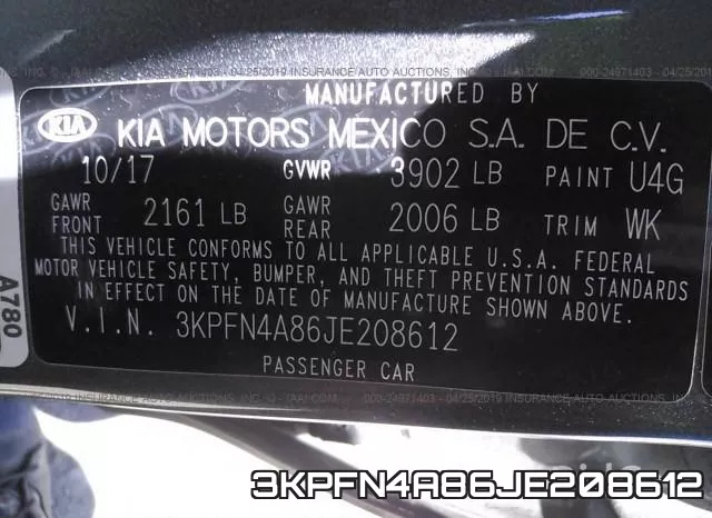 3KPFN4A86JE208612 фото 7