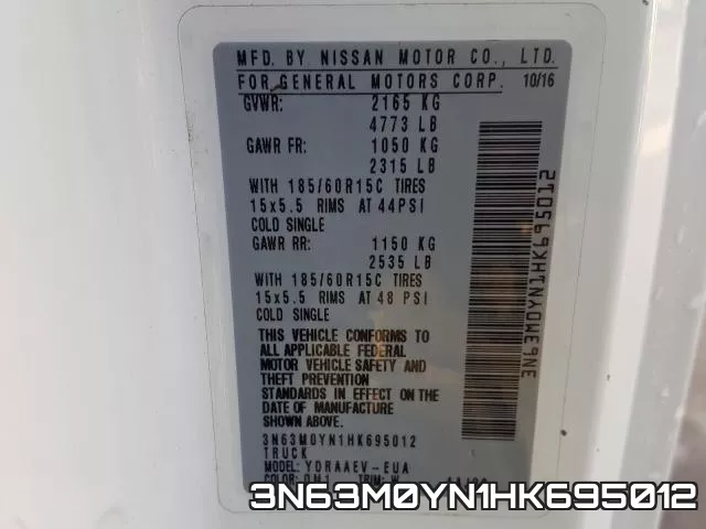 3N63M0YN1HK695012 фото 2