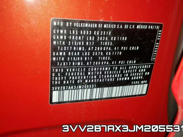 3VV2B7AX3JM205531 фото 2