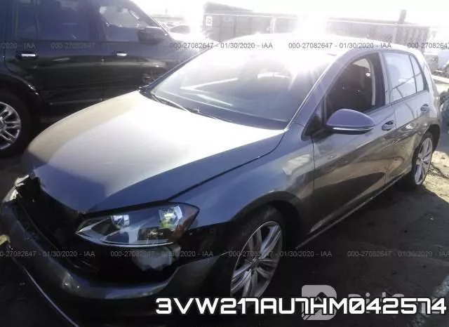 3VW217AU7HM042574 фото 3
