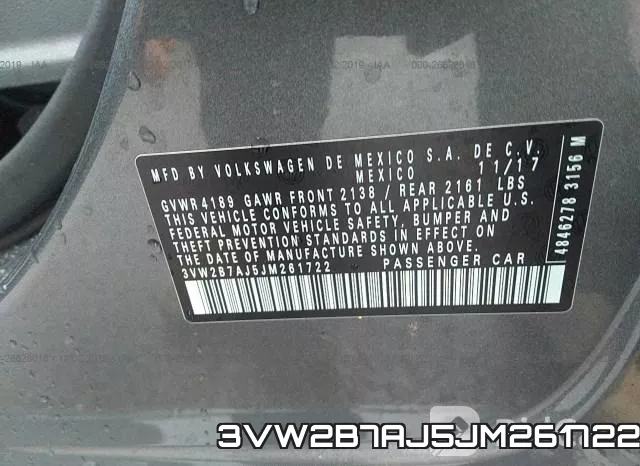 3VW2B7AJ5JM261722 фото 6