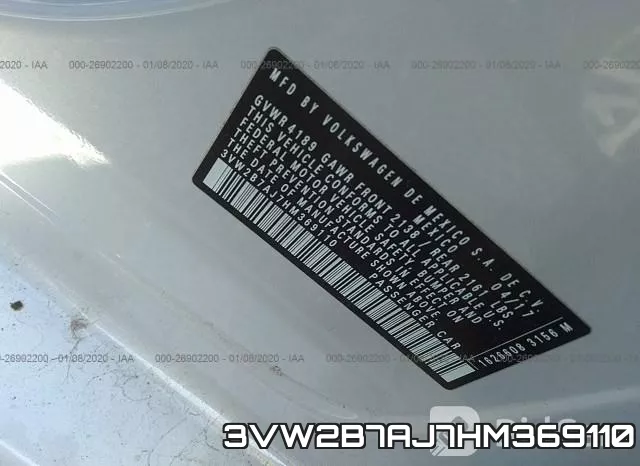 3VW2B7AJ7HM369110 фото 9