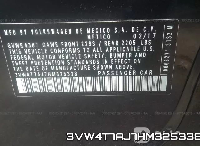 3VW4T7AJ7HM325338 фото 7