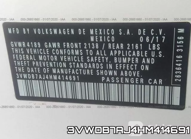 3VWDB7AJ4HM414691 фото 9