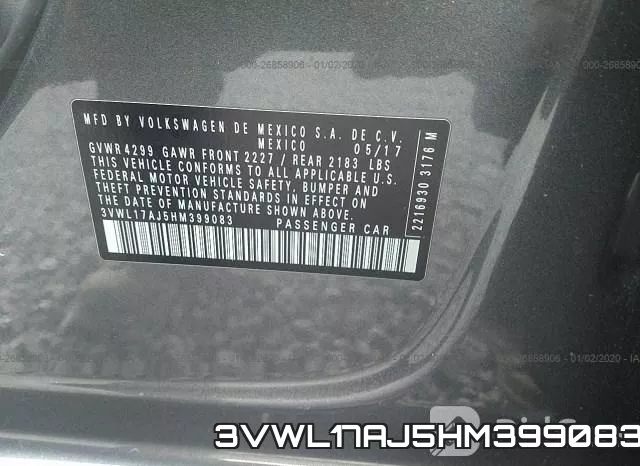 3VWL17AJ5HM399083 фото 7