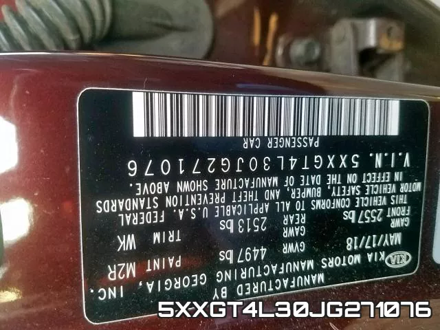 5XXGT4L30JG271076 фото 2